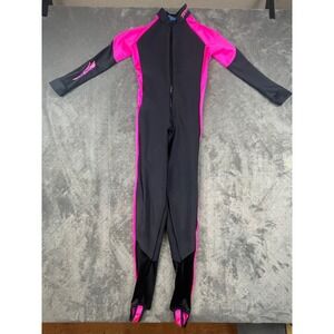 Vintage Tropix Womens Small Wetsuit Dive Skin Neon Pink Black Made in USA S